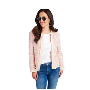 Women's Vineyard Vines Red White Tweed Blazer Jacket S